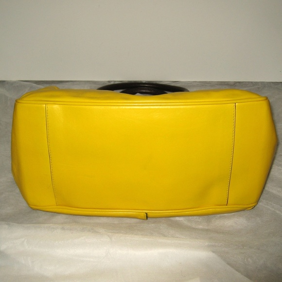 Céline Blossom Yellow/Beige/Brown Leather Satchel - Picture 4 of 8